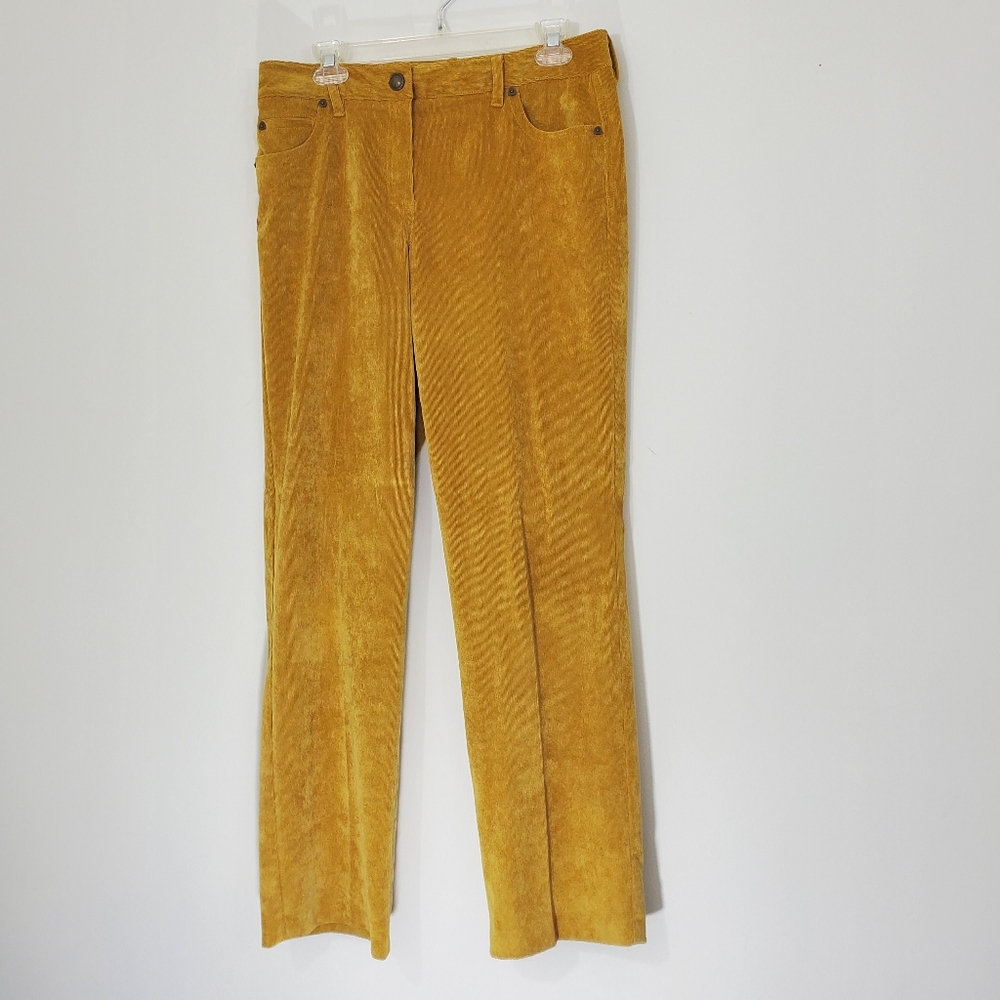 Larry Levine Golden Corduroy Trousers, Size 10